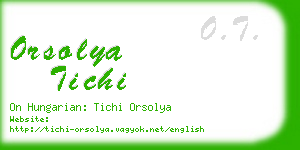 orsolya tichi business card